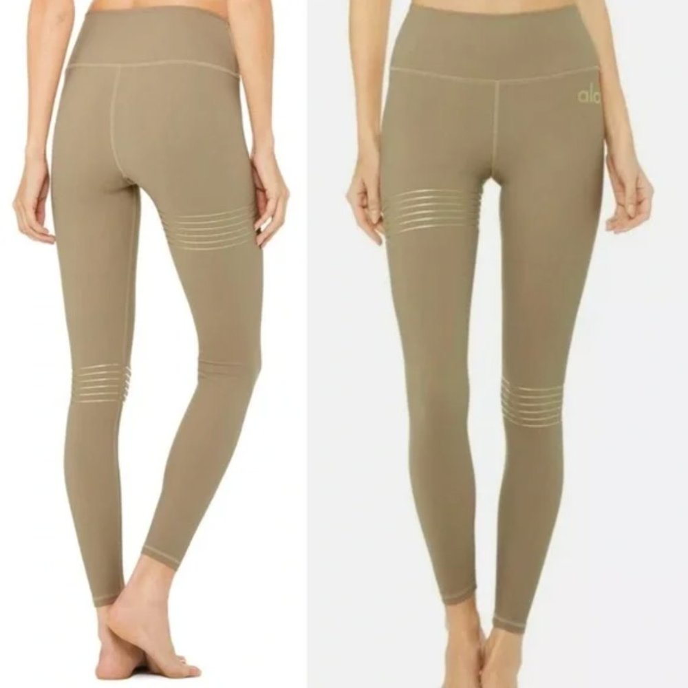 Alo Yoga Vapor Rare Bronze Details Leggings L